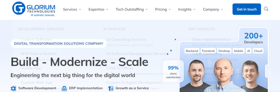 Glorium technologies - Build - Modernize - Scale Engineering the next big thing for the digital world