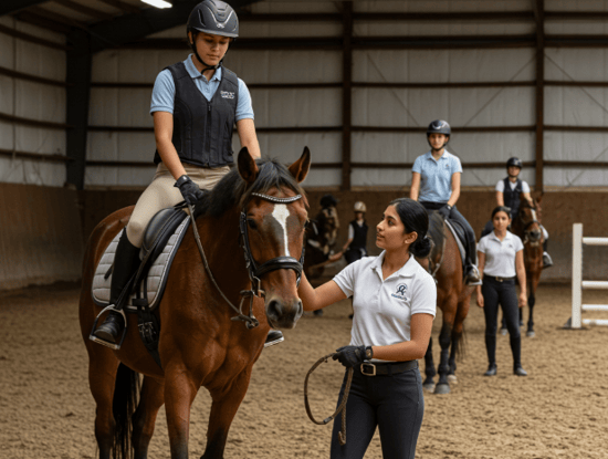 The business of teaching students how to ride a horse