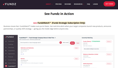 Fundz.net provides clear value propositions