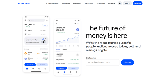 Coinbase suggests it is the future of money